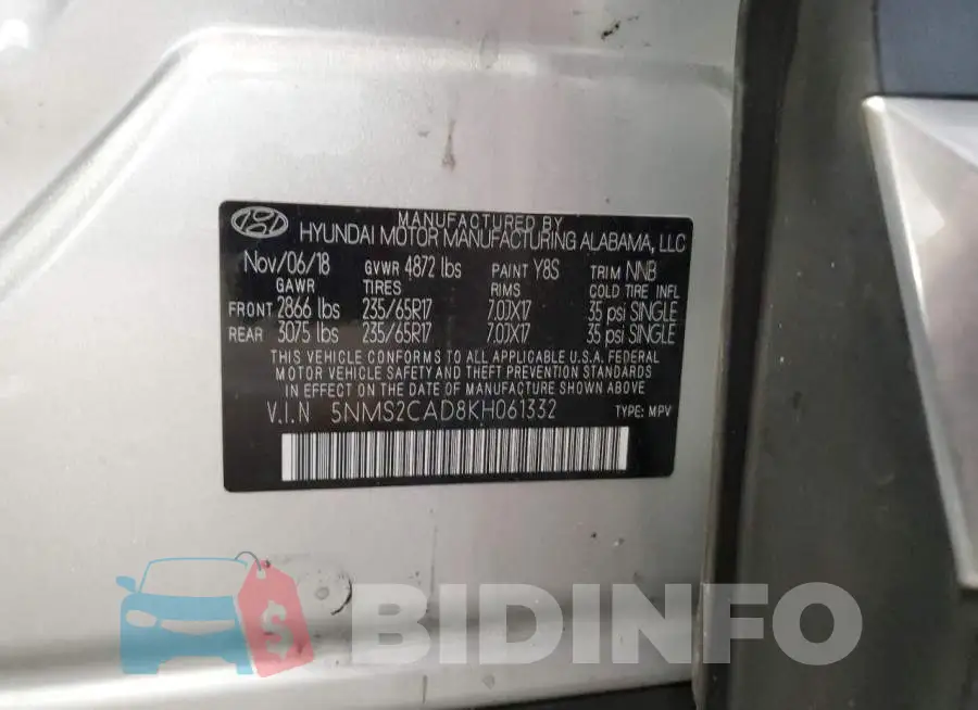 5NMS2CAD8KH061332 Photo# 12