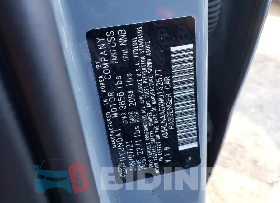 KMHLN4AGXMU132677 Photo# 12