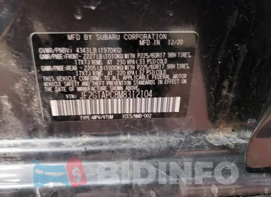 JF2GTAPC8M8312104 Photo# 13