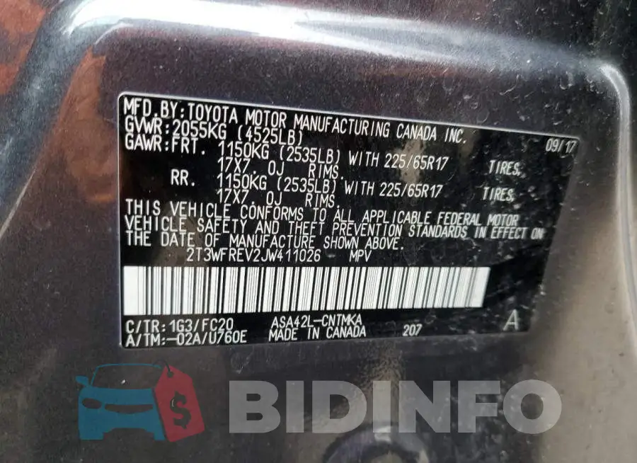 2T3WFREV2JW411026 Photo# 12