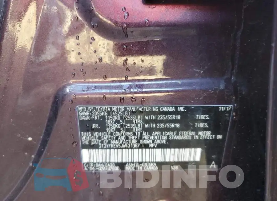 2T3YFREV5JW431067 Photo# 13