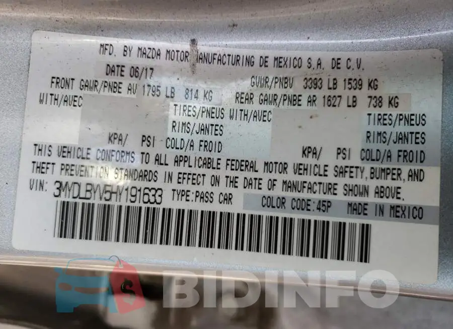 3MYDLBYV5HY191633 Photo# 12