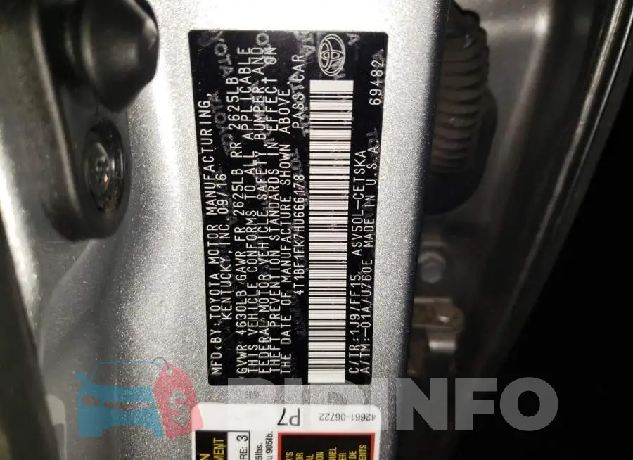 4T1BF1FK7HU666178 Photo# 12