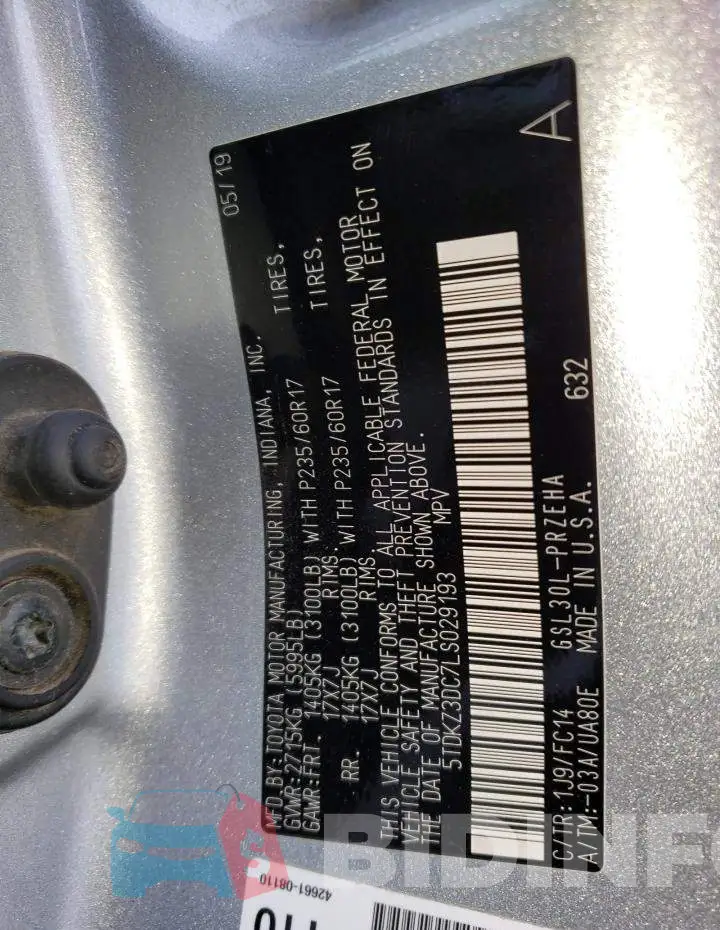5TDKZ3DC7LS029193 Photo# 13