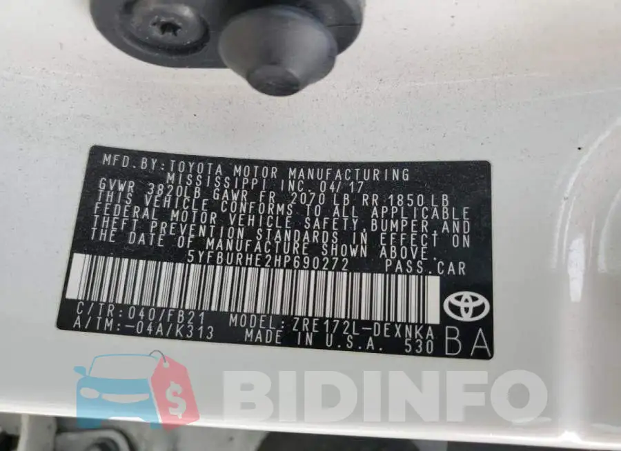 5YFBURHE2HP690272 Photo# 12
