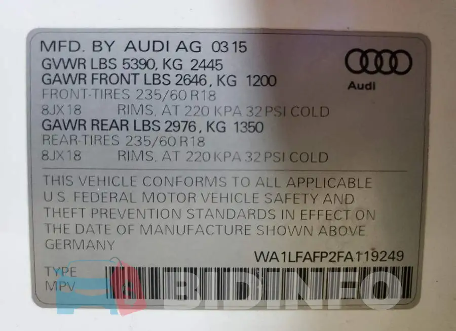 WA1LFAFP2FA119249 Photo# 13