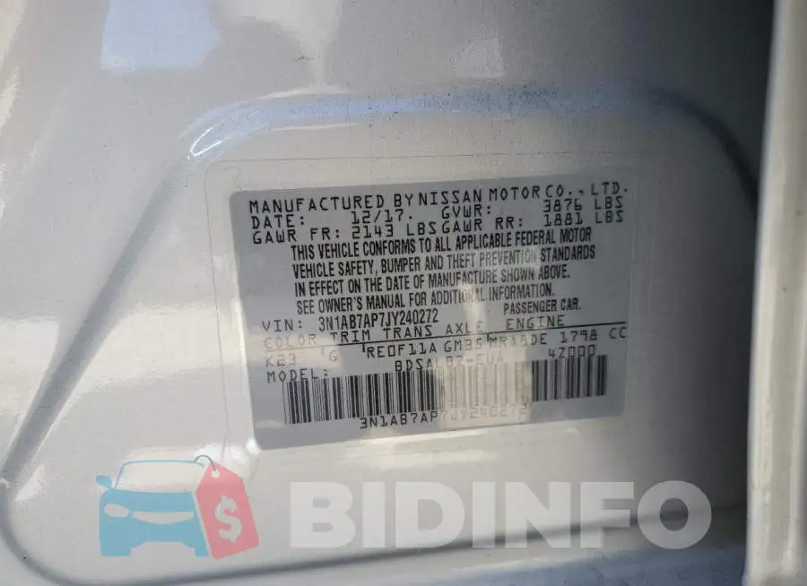 3N1AB7AP7JY240272 Photo# 13