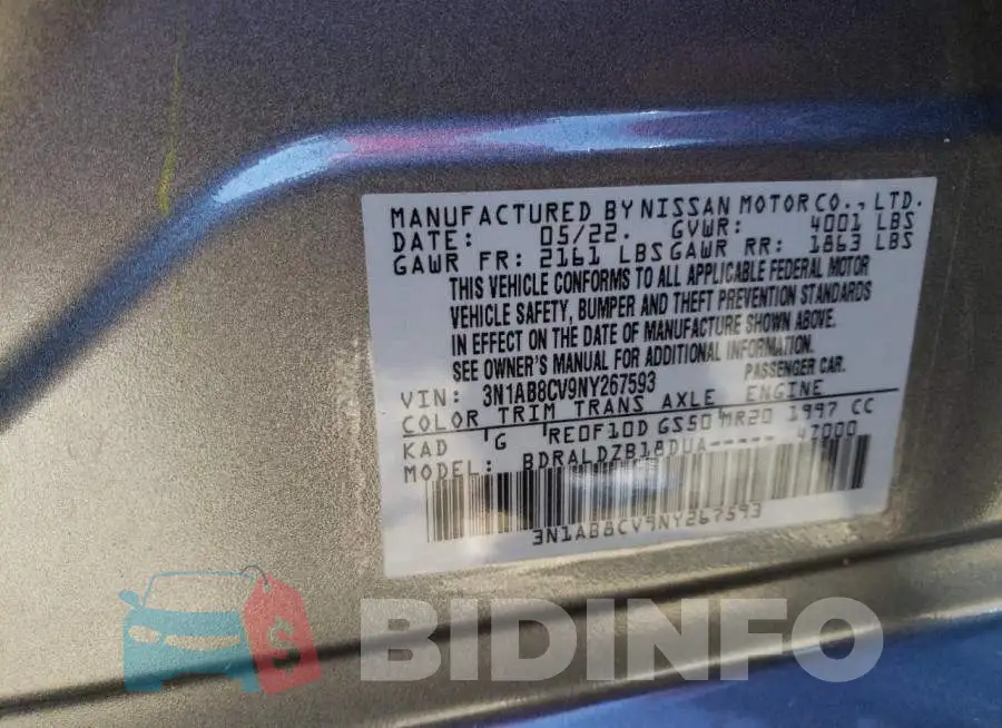 3N1AB8CV9NY267593 Photo# 12