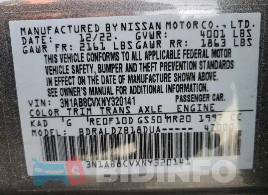 3N1AB8CVXNY320141 Photo# 12