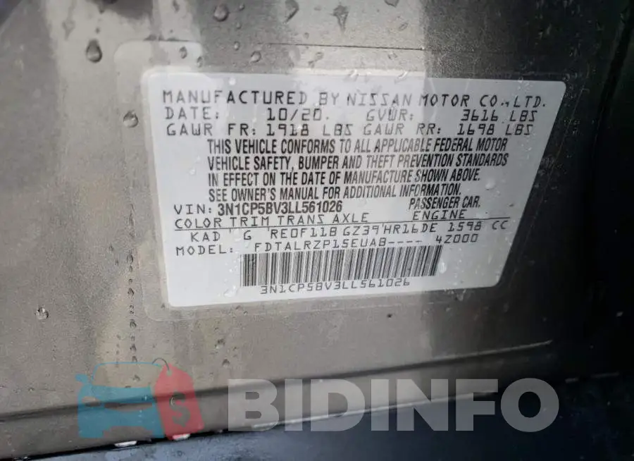 3N1CP5BV3LL561026 Photo# 12