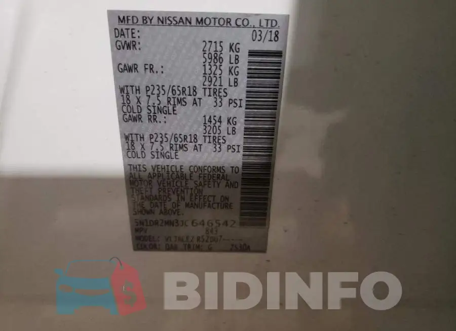 5N1DR2MN3JC646542 Photo# 10
