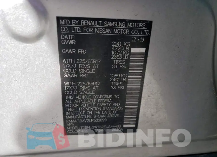KNMAT2MV2LP533699 Photo# 14