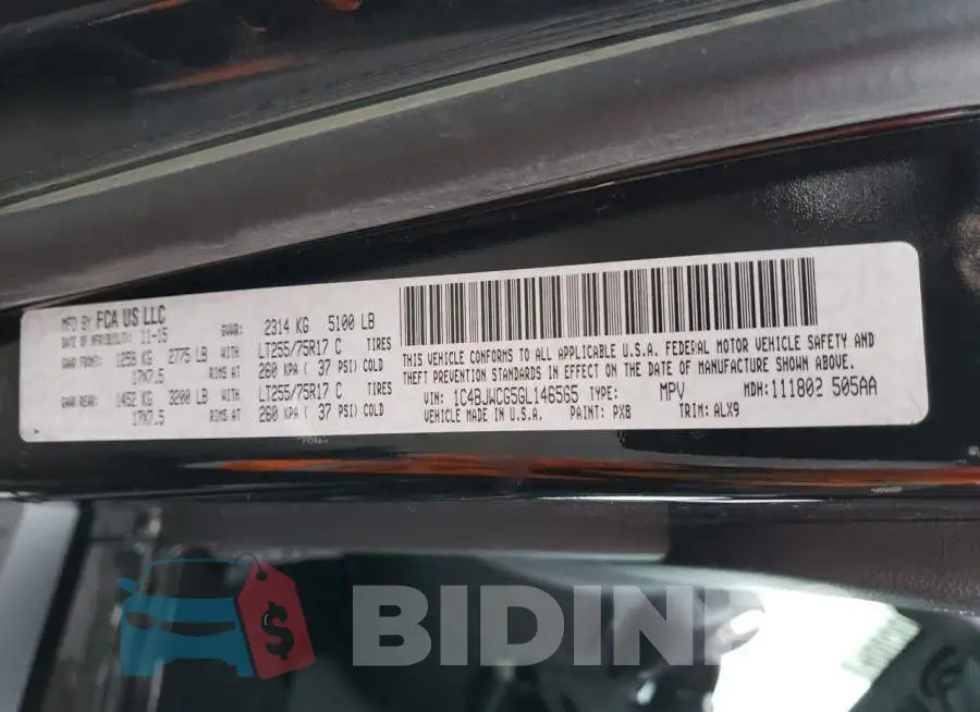 1C4BJWCG5GL146565 Photo# 12