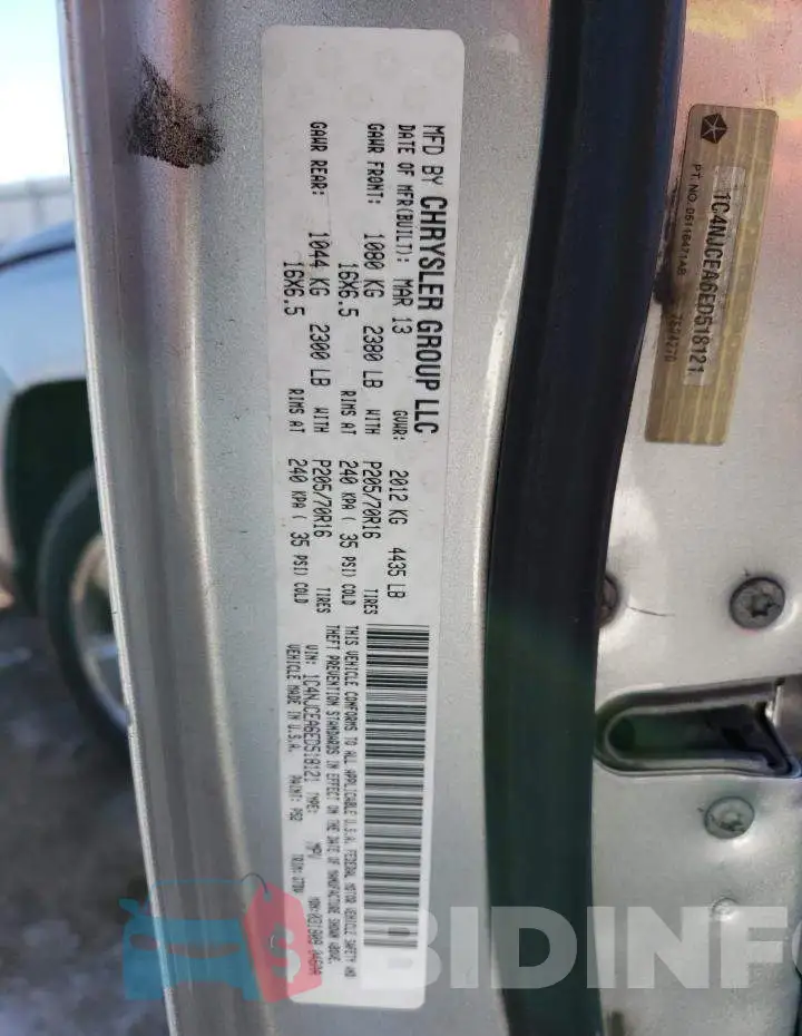 1C4NJCEA6ED518121 Photo# 13