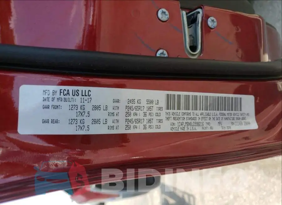 1C4PJMBX8JD598216 Photo# 10