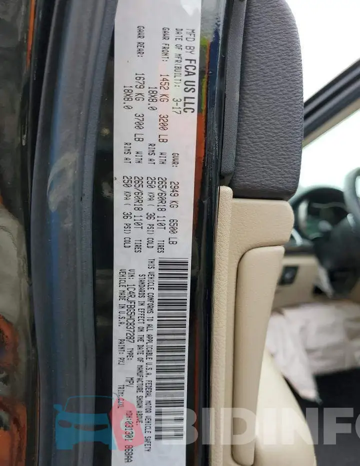 1C4RJFBG5HC837287 Photo# 13