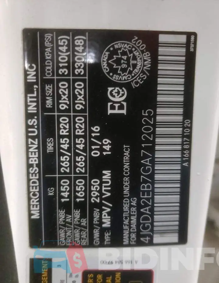 4JGDA2EB7GA712025 Photo# 14