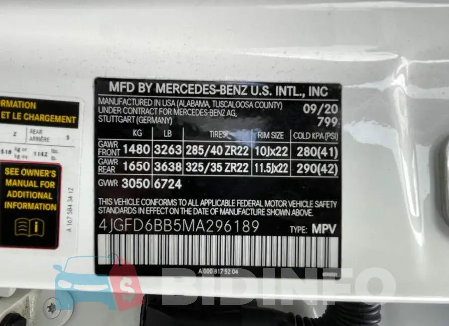 4JGFD6BB5MA296189 Photo# 10
