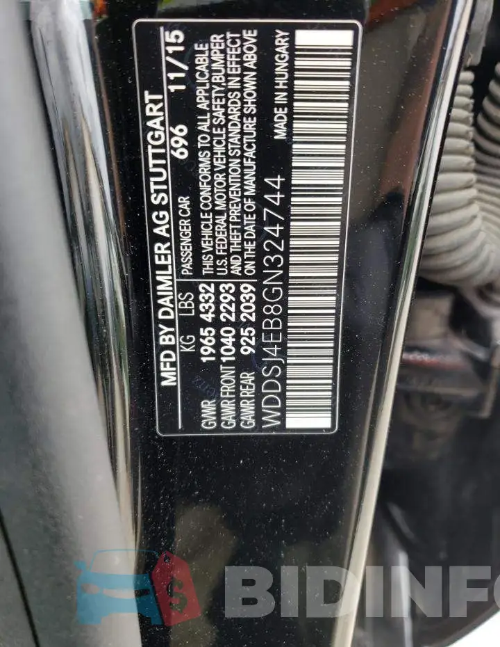 WDDSJ4EB8GN324744 Photo# 12