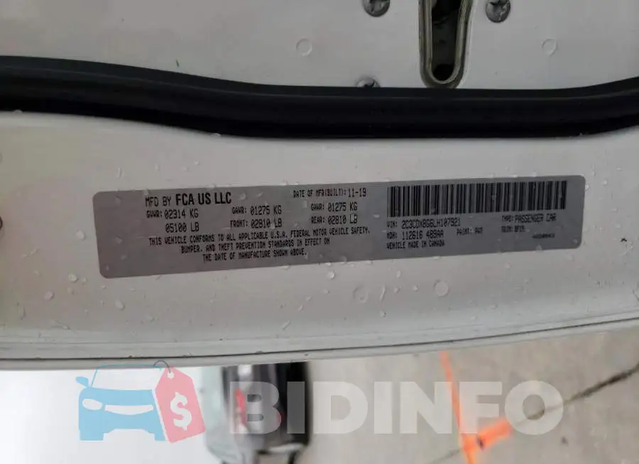 2C3CDXBG6LH107921 Photo# 12