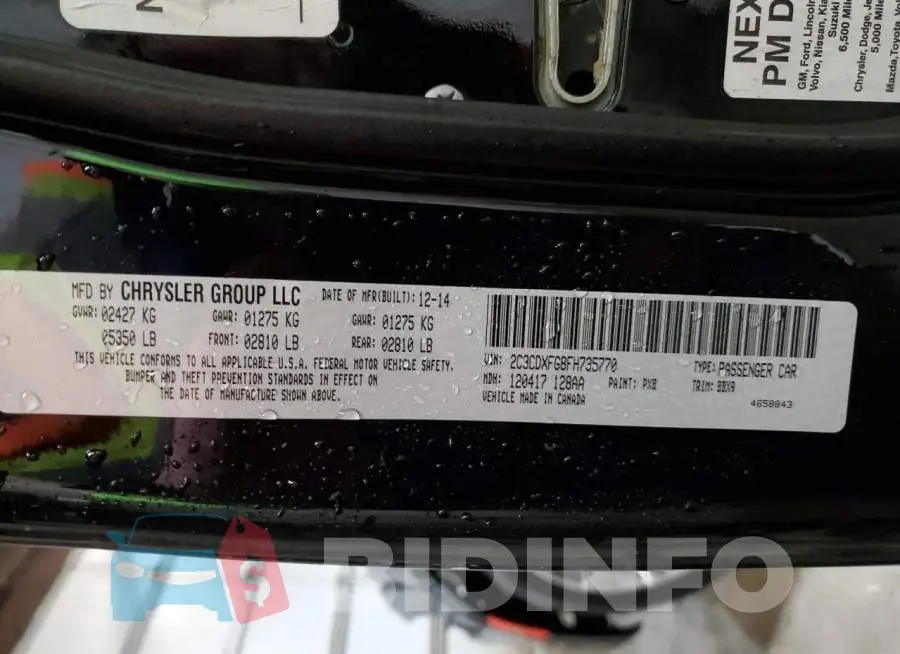 2C3CDXFG8FH735770 Photo# 12