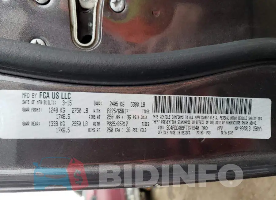 3C4PDCAB9FT670940 Photo# 13