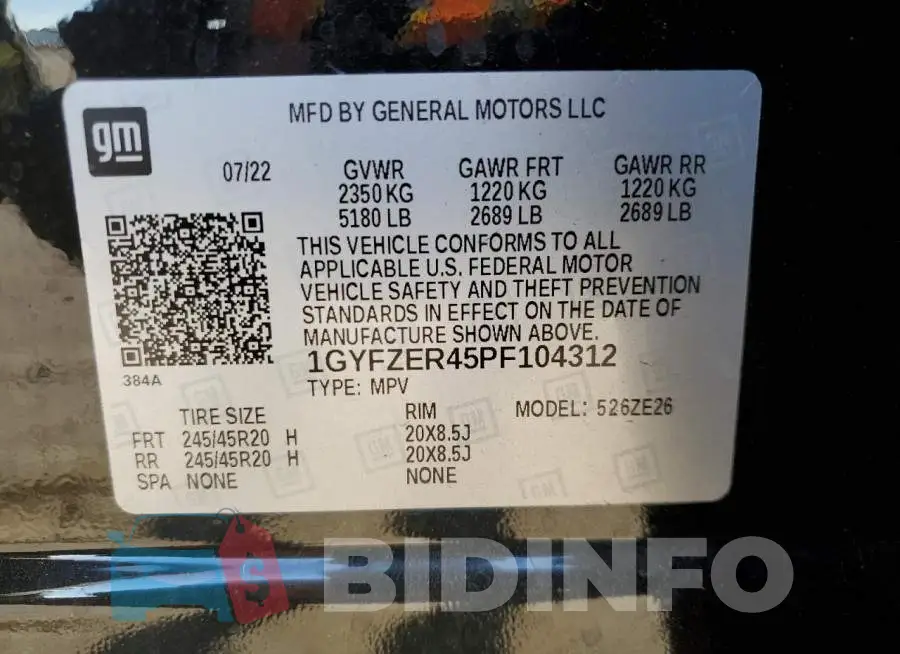 1GYFZER45PF104312 Photo# 14