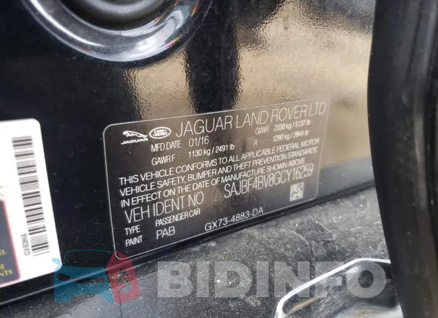 SAJBF4BV8GCY16259 Photo# 13