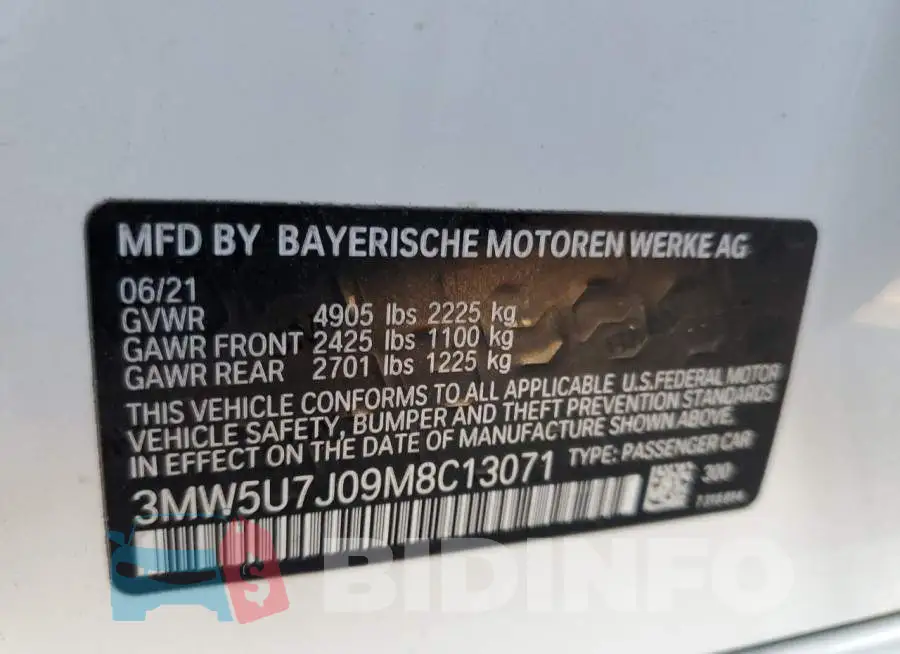 3MW5U7J09M8C13071 Photo# 12