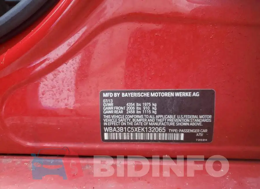WBA3B1C5XEK132065 Photo# 12
