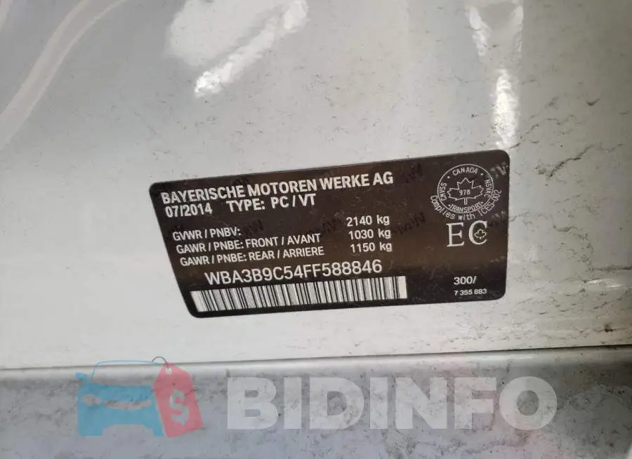 WBA3B9C54FF588846 Photo# 12