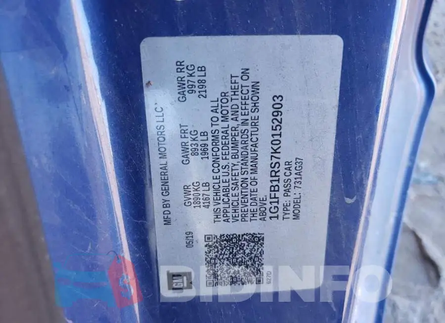 1G1FB1RS7K0152903 Photo# 13