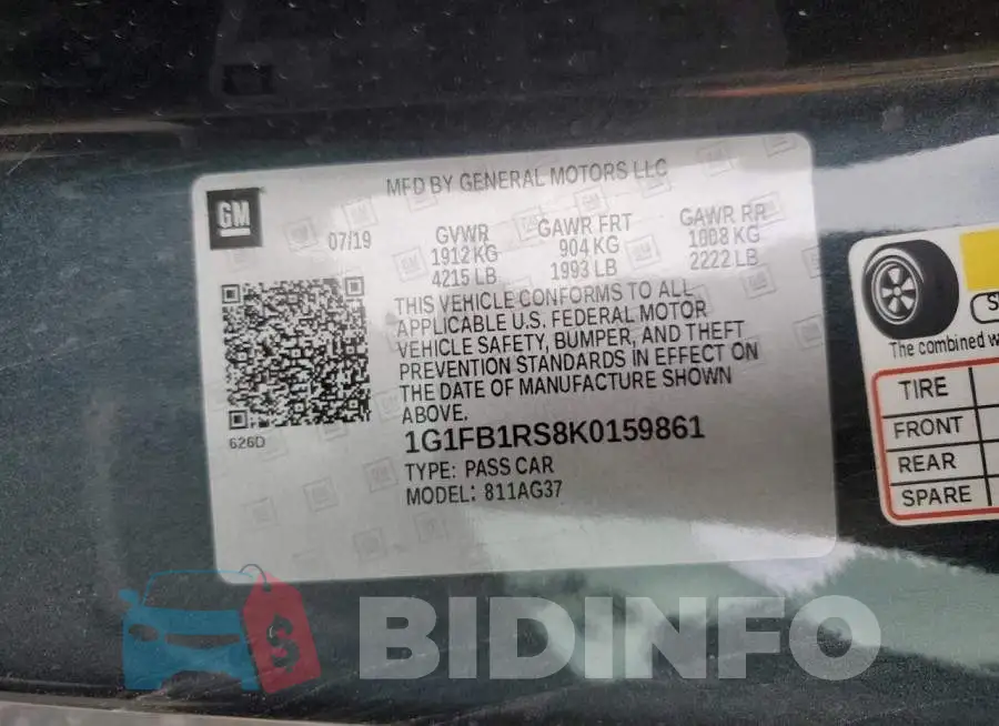 1G1FB1RS8K0159861 Photo# 12