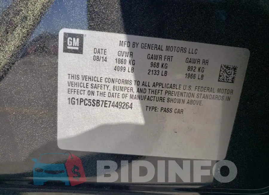 1G1PC5SB7E7449264 Photo# 12