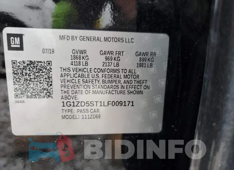 1G1ZD5ST1LF009171 Photo# 13