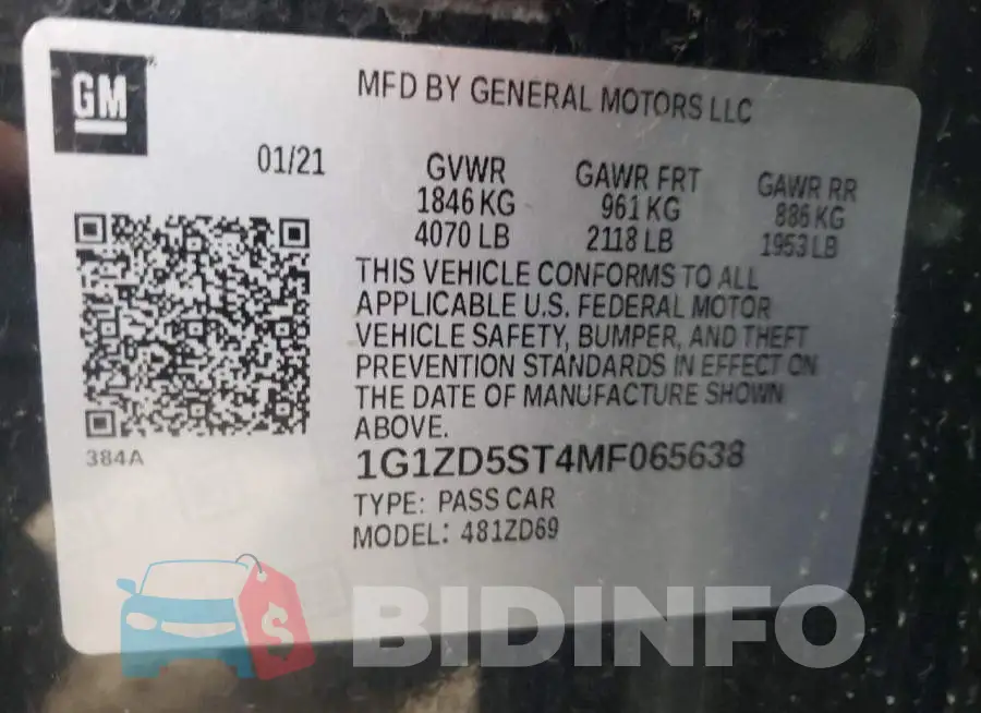 1G1ZD5ST4MF065638 Photo# 13