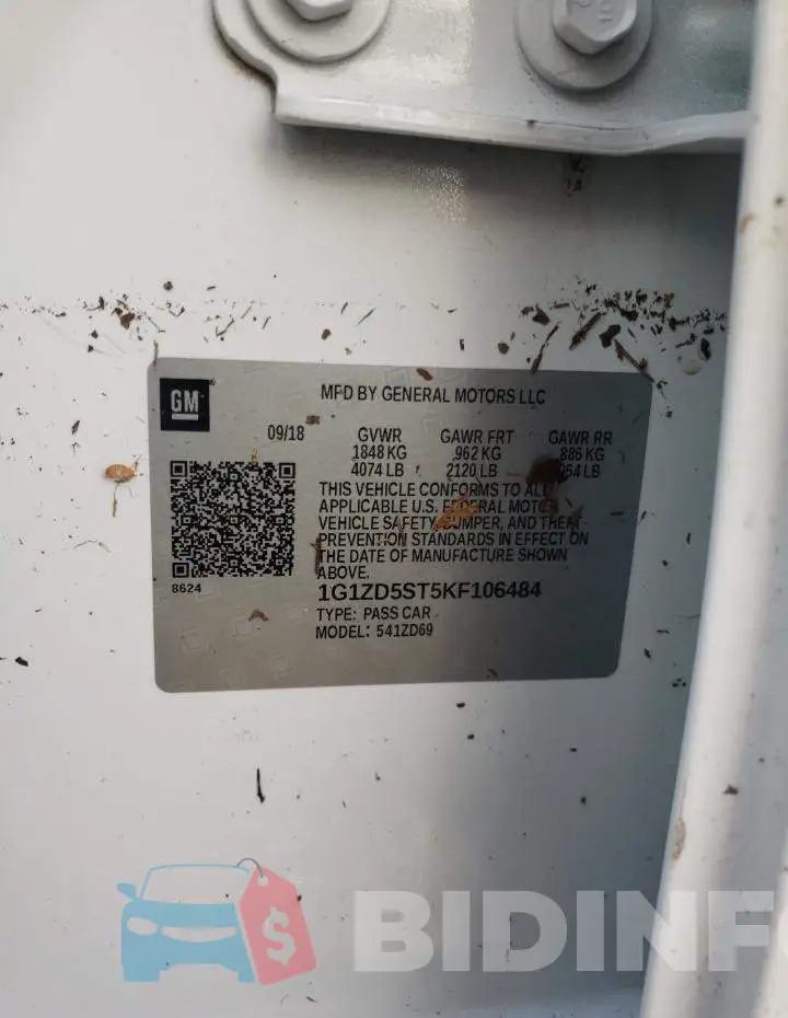 1G1ZD5ST5KF106484 Photo# 10