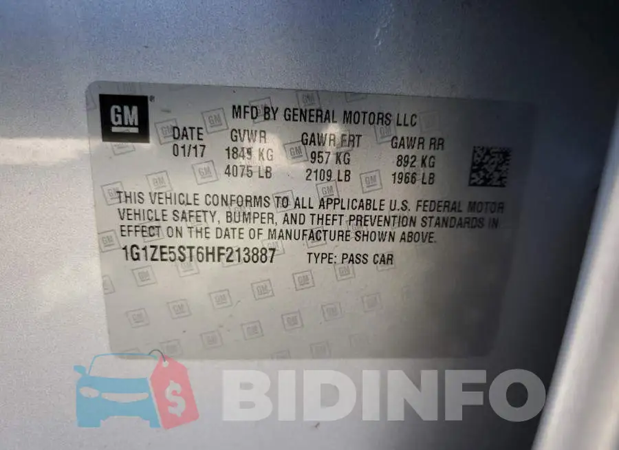 1G1ZE5ST6HF213887 Photo# 12