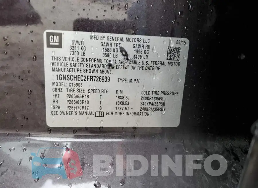 1GNSCHEC2FR726939 Photo# 13