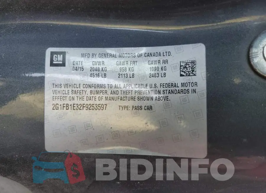 2G1FB1E32F9253597 Photo# 12