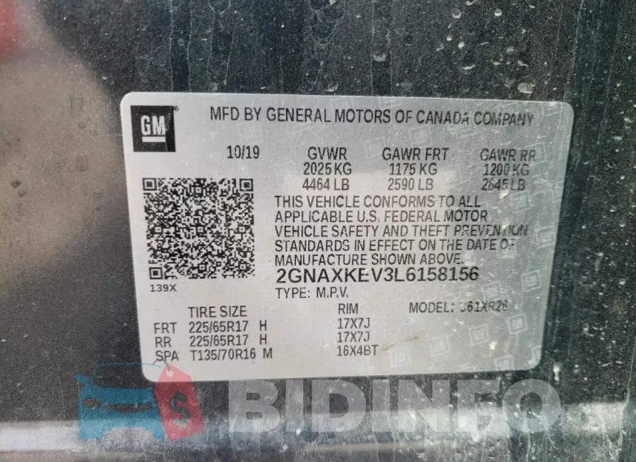 2GNAXKEV3L6158156 Photo# 13