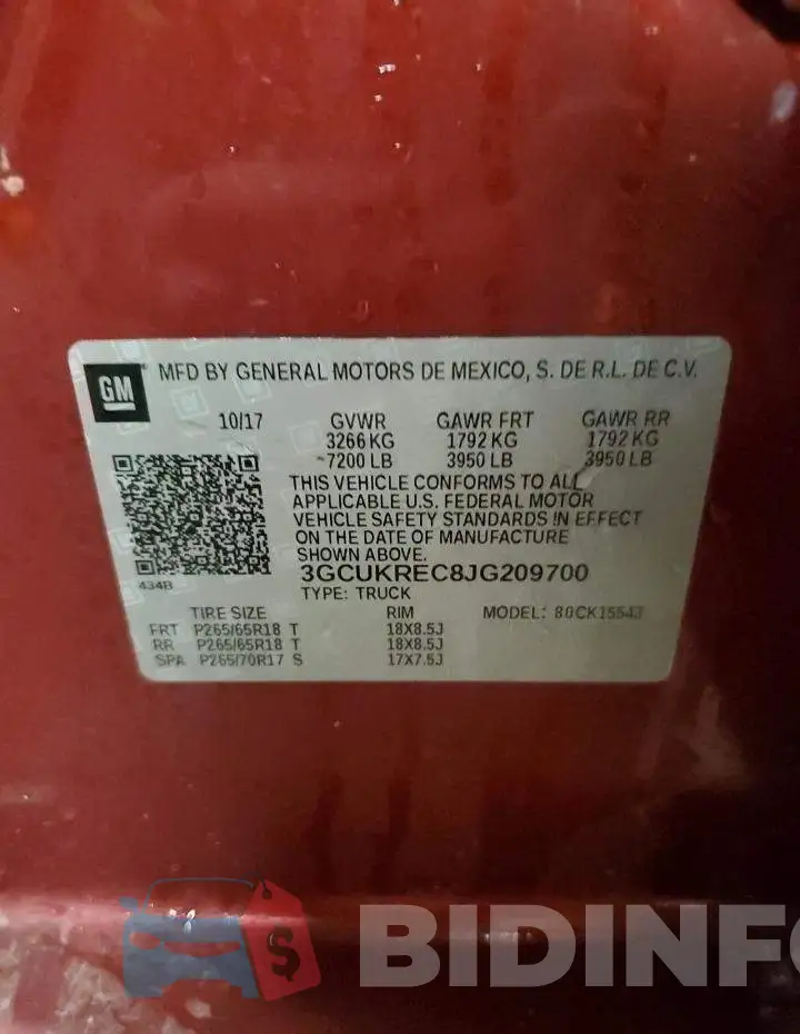 3GCUKREC8JG209700 Photo# 13