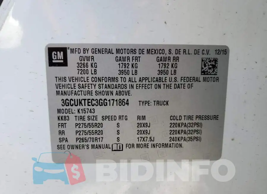3GCUKTEC3GG171864 Photo# 12