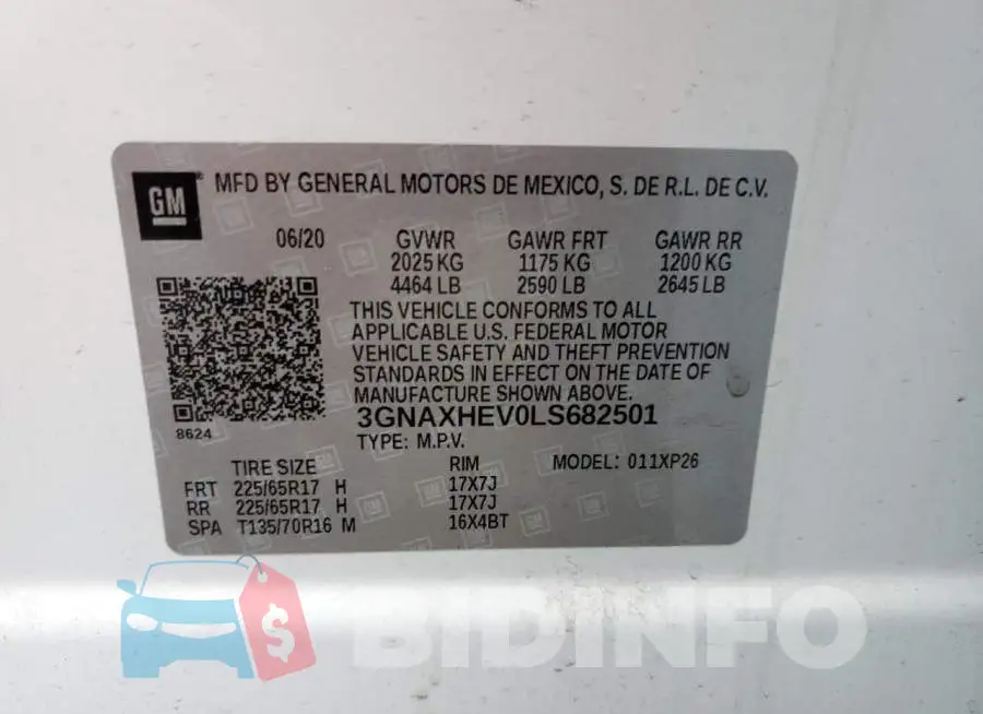 3GNAXHEV0LS682501 Photo# 13
