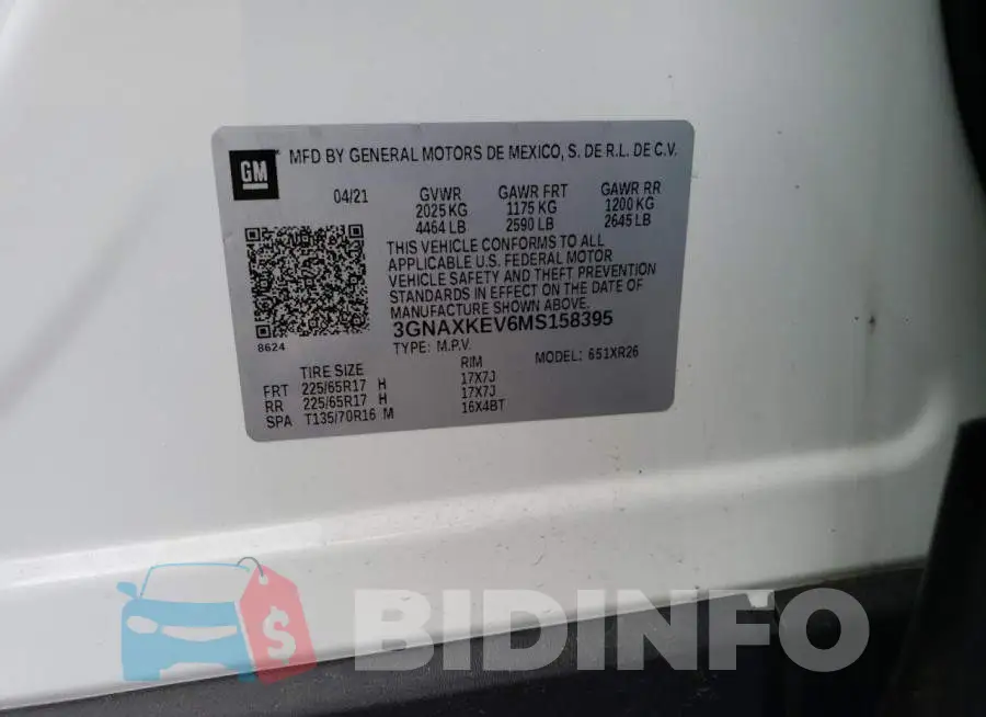 3GNAXKEV6MS158395 Photo# 13