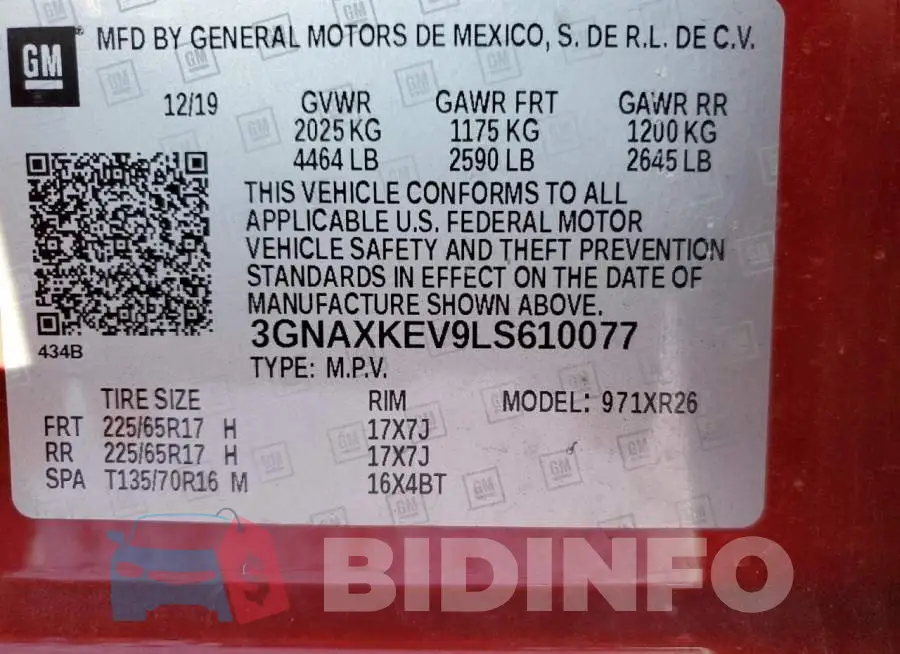 3GNAXKEV9LS610077 Photo# 13