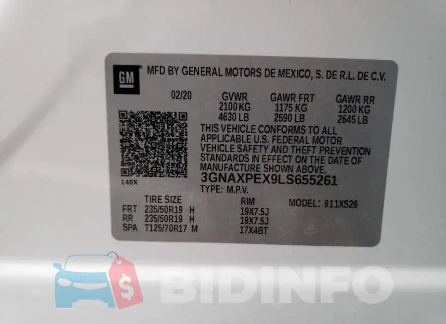 3GNAXPEX9LS655261 Photo# 12
