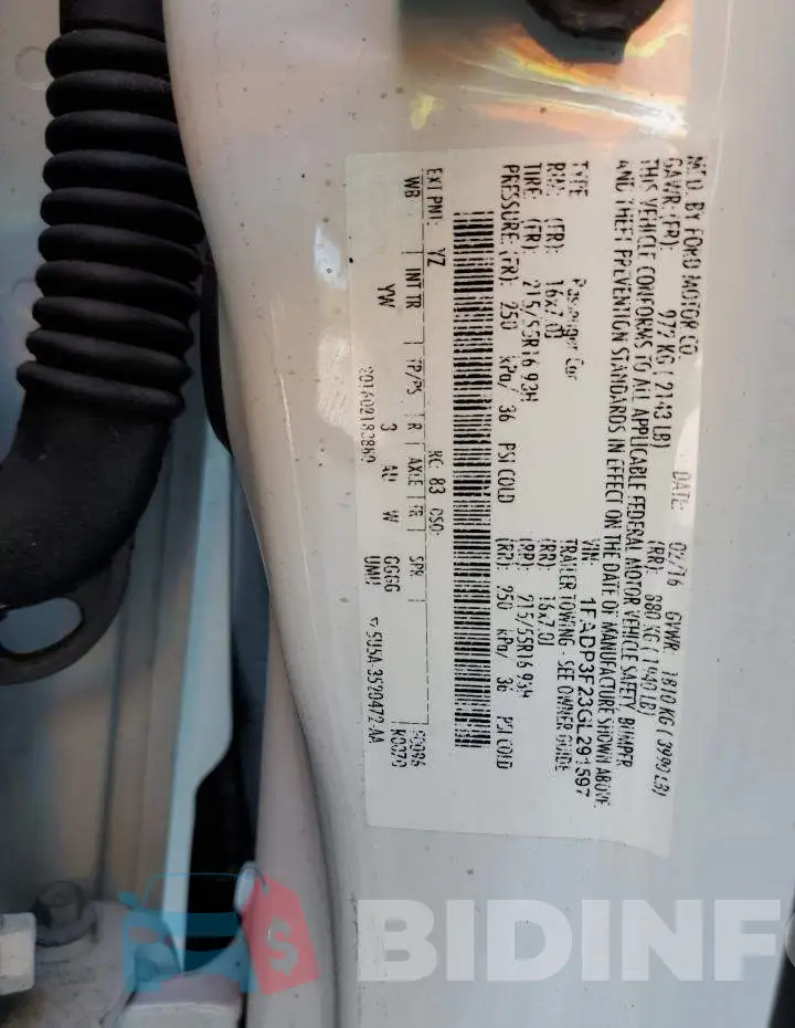 1FADP3F23GL291597 Photo# 12
