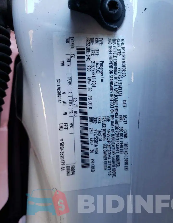 1FADP3F23HL279113 Photo# 12