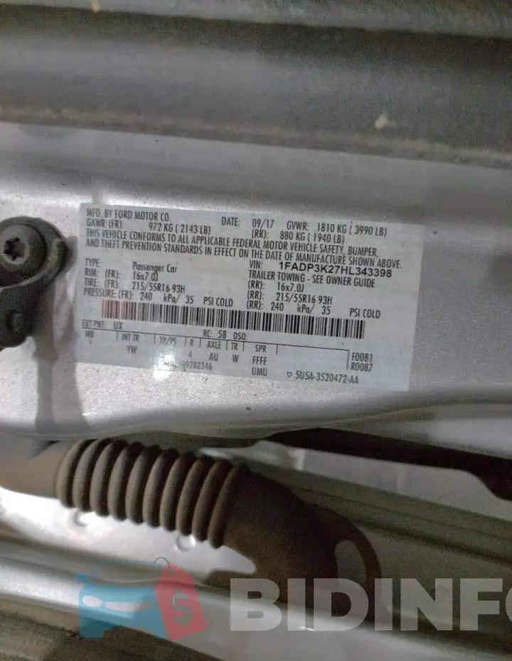 1FADP3K27HL343398 Photo# 12